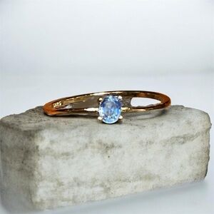 Tanzanite .925 Silver/Gold Plated Ring